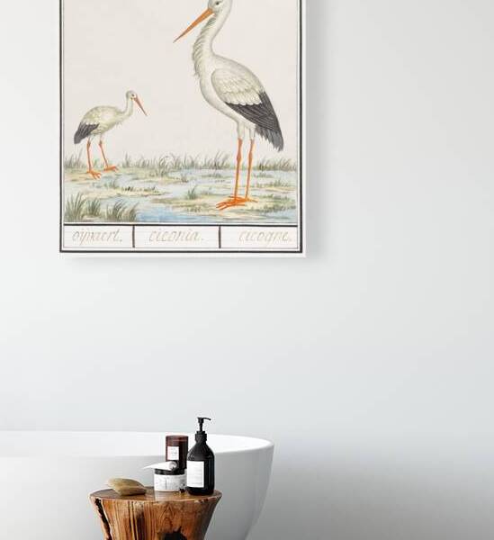 Stork in vintage style by IStockHistory com