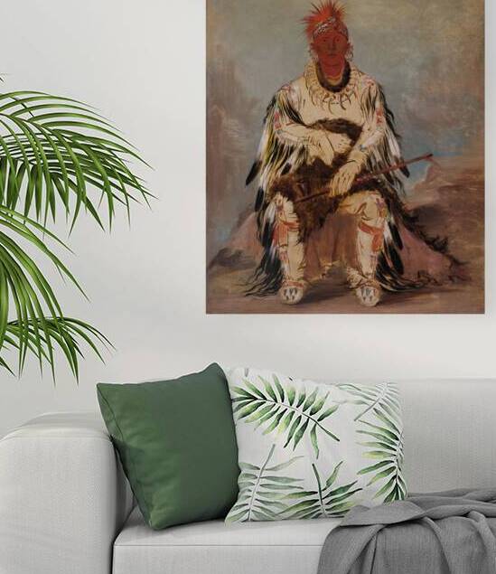 No-Wáy-Ke-Súg-Gah He Who Strikes Two At Once a Brave 1832 by IStockHistory com