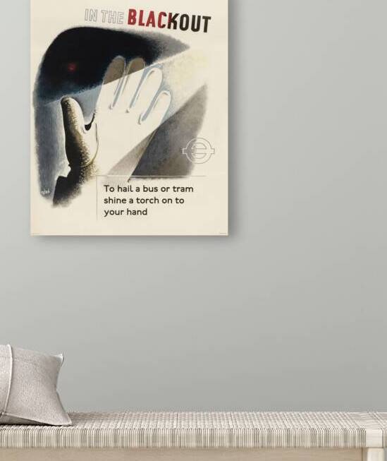 In the Blackout – Top Hail a Bus or Tram Shine a Torch on to Your Hand by IStockHistory com