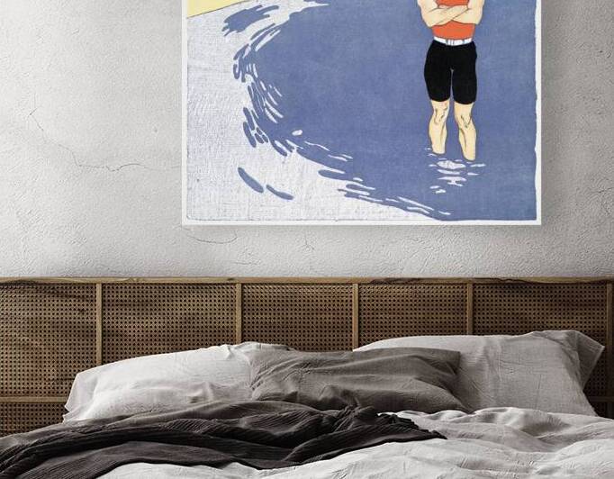 Man standing in the sea 1899 by Edward Penfield by IStockHistory com