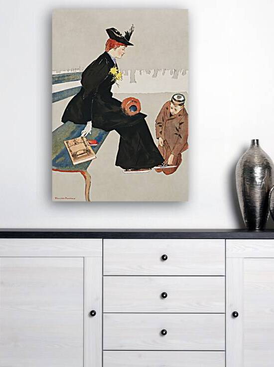 Woman sitting on a bench 1894 by Edward Penfield by IStockHistory com