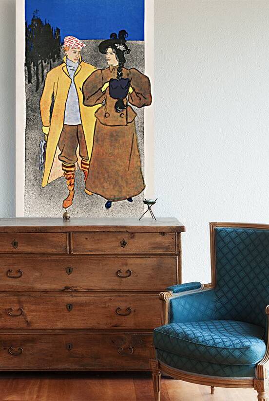 Man walking with woman 1896 by Edward Penfield by IStockHistory com