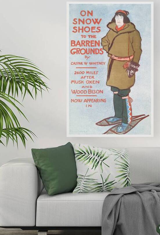 On Snow Shoes to The Barren Grounds by Casper W. Whitney 1896 by Edward Penfield by IStockHistory com