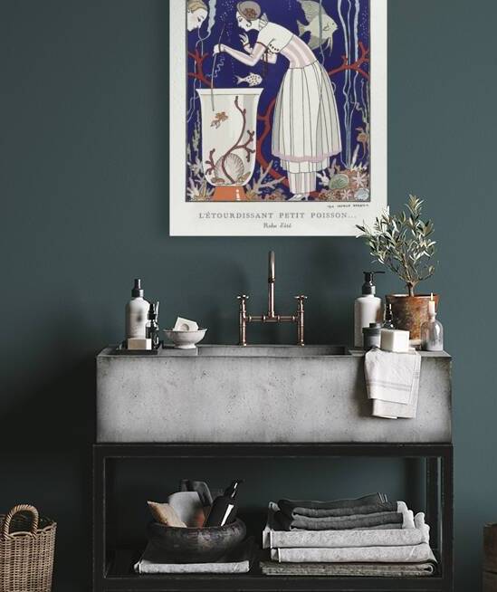 Llétourdissant petit poisson: robe dététeacute 1914 fashion illustration  by George Barbier.  by IStockHistory com