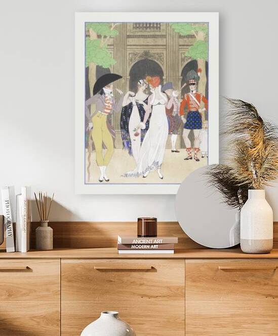 La Merveilleuse au Palais Royal 1921 fashion illustration by George Barbier. by IStockHistory com