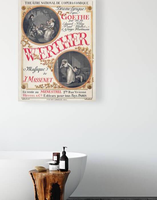 Poster for the première of Jules Massenet’s Werther 1893 Poster by Eugène Samuel Grasset by IStockHistory com