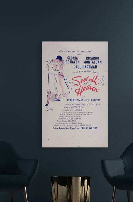 Seventh Heaven 1955 Artcraft Lithograph Poster 1905–1970 by IStockHistory com