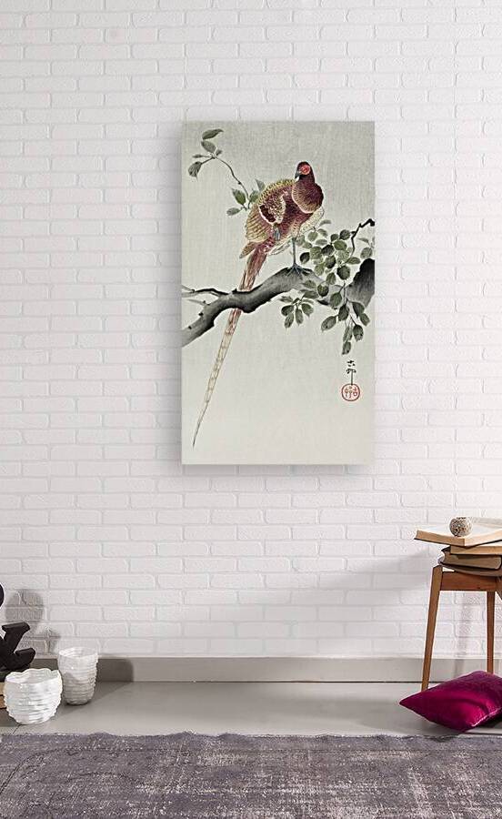 Copper pheasant 1900 - 1930 by Ohara Koson 1877-1945. by IStockHistory com