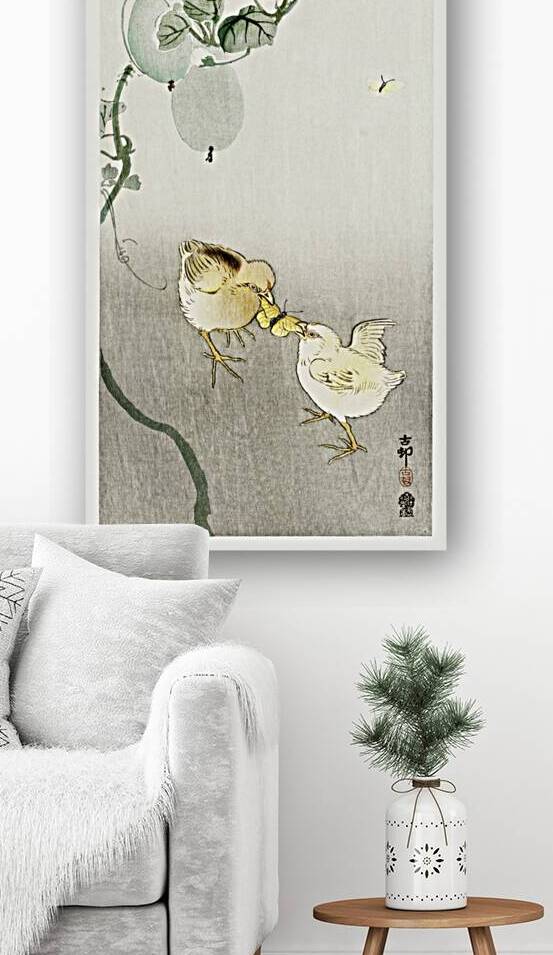 Birds in rain 1900 - 1936 by Ohara Koson1877-1945. by IStockHistory com