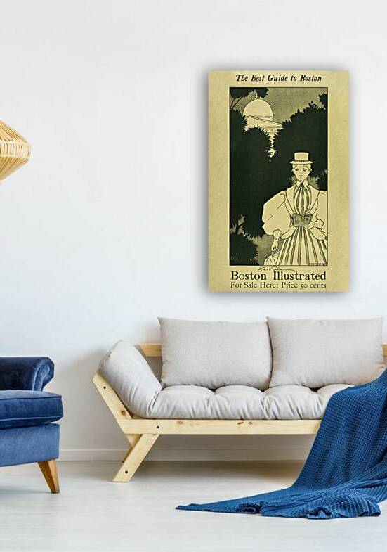 The Best Guide to Boston 1898–1900 poster of a woman by Ethel Reed.  by IStockHistory com