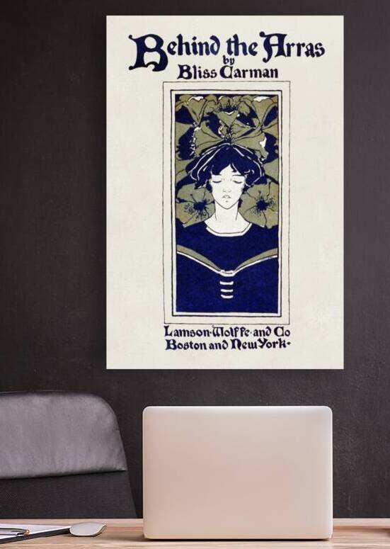 Behind the Arras 1895 vintage poster of a woman by Ethel Reed.  by IStockHistory com