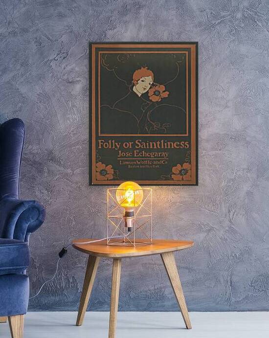 Woman with flower 1895 print by Ethel Reed. by IStockHistory com