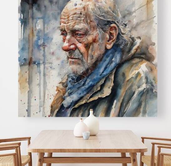 Watercolor I Have Nothing By Bruce Lazarus by IStockHistory com