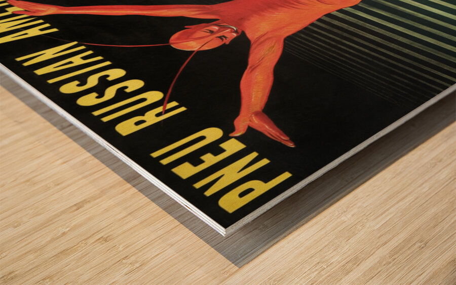 Russian American Tire 1906 by Leonetto Cappiello  Wood print