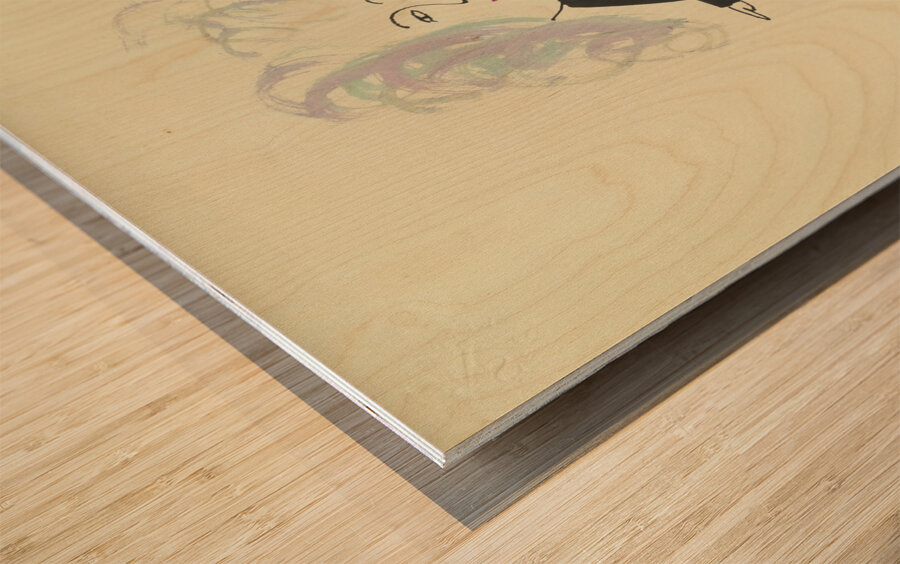 ‘Sitzt ich in der Strassenbahn…’ 1931  My Pictures Become Wilder and Wilder By John Elsas Wood print