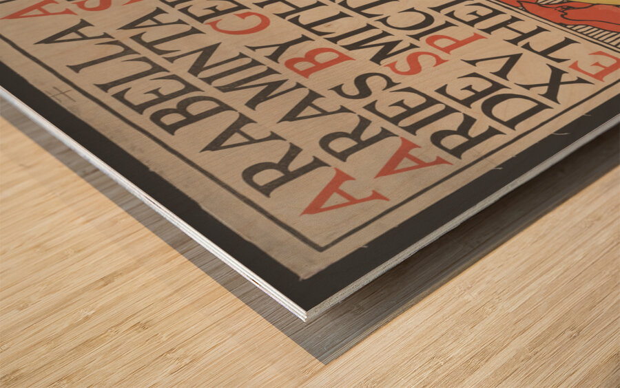 Twin blonde girls 1895 print by Ethel Reed. Wood print